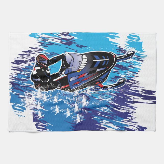 Paño De Cocina Snowmobiler gráfico (Horizontal)