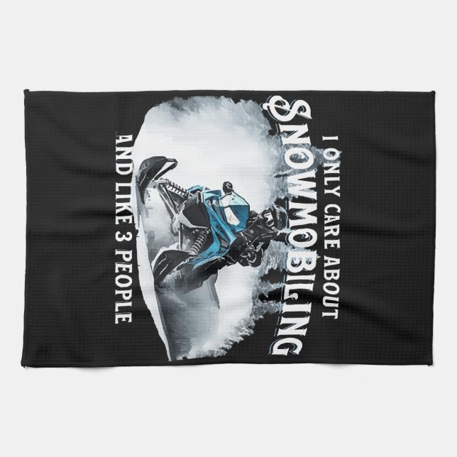 Paño De Cocina Snowmobling Funny Snowmobile (Horizontal)