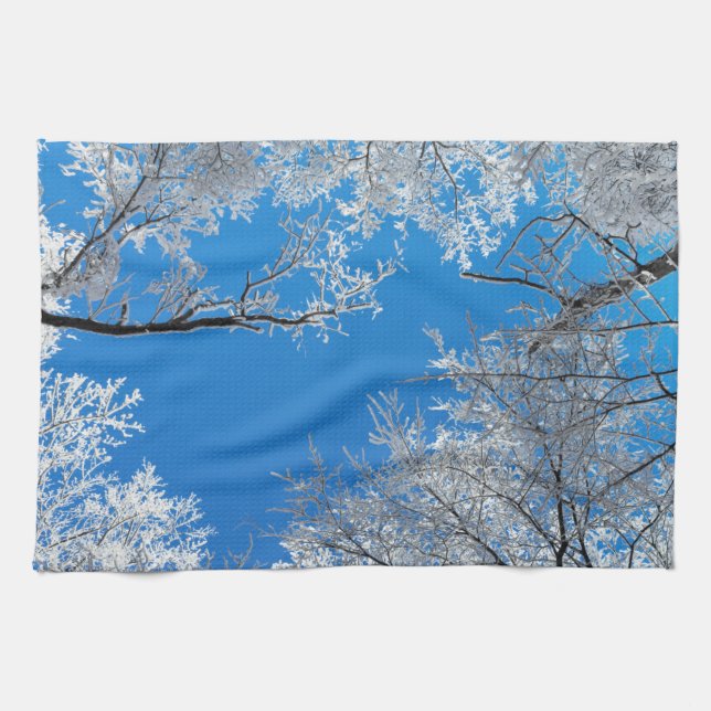 Paño De Cocina Snowy Winter Scene (Horizontal)