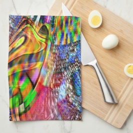 Paño De Cocina Sobreposición de colores claros y vivos sobre fond