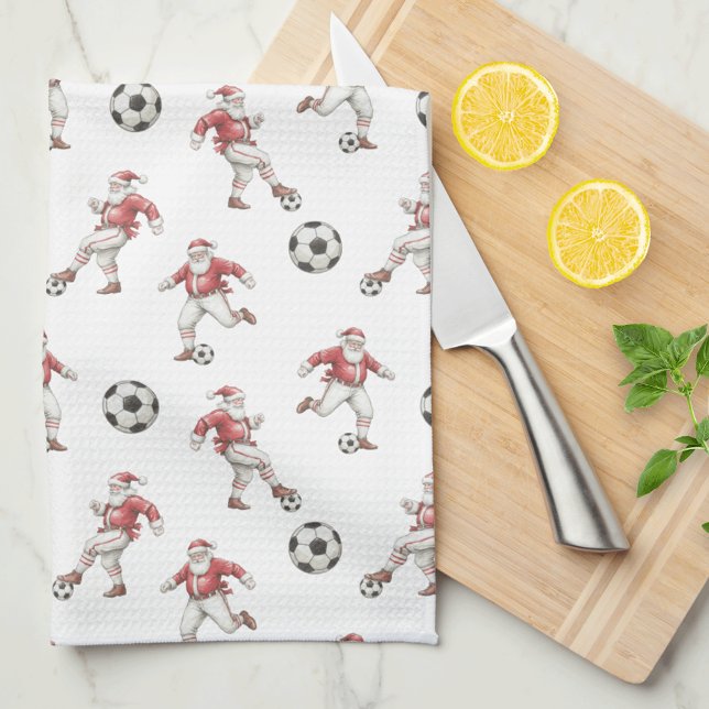 Paño De Cocina Soccer Santa Christmas (Subido por el creador)
