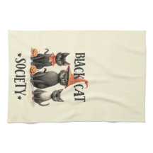 Sociedad de gato negro estilo vintage de mediados 