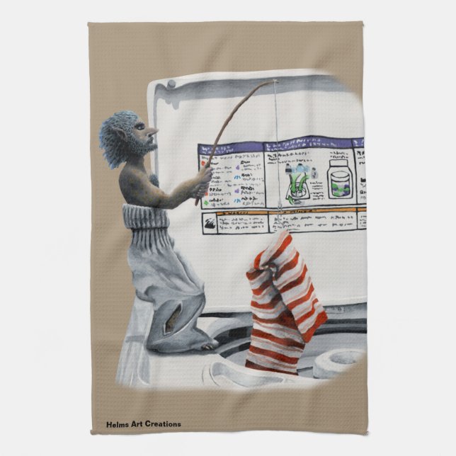 Paño De Cocina Sock Criminal Pescador Ladrón Fantasía Cocina Toal (Vertical)