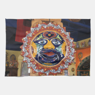Paño De Cocina Sol del estilo de Talavera del mexicano