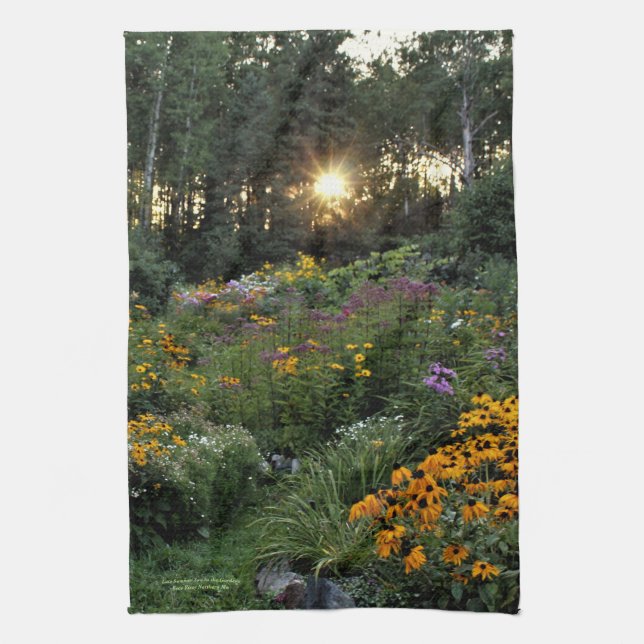 Paño De Cocina Sol verano tardío en los jardines (Vertical)