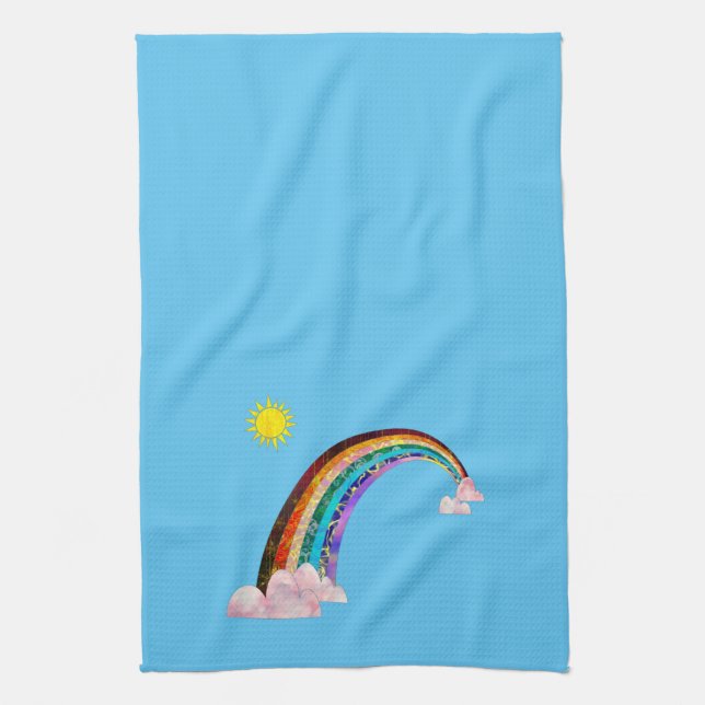 Paño De Cocina Sol y arco iris 2 (Vertical)