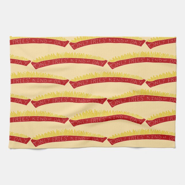 Paño De Cocina Solo Día de Papas Fritas 🍟 (Horizontal)