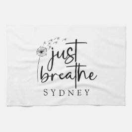 Paño De Cocina Sólo respira el nombre personalizado de Dandelion