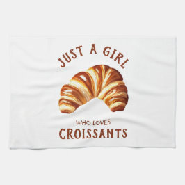 Paño De Cocina Sólo un chica que ama a los croissants