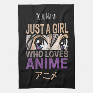 Paño De Cocina Sólo un Chica que ama el antiguo viejo manga Kawai