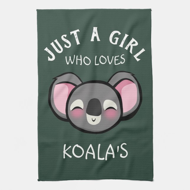Paño De Cocina Sólo un chica que ama el de Koala (Vertical)