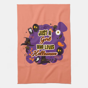 Paño De Cocina Solo un Chica que ama Halloween
