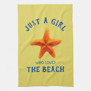 Paño De Cocina Solo un chica que ama la playa