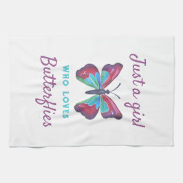 Paño De Cocina Sólo un chica que ama las mariposas