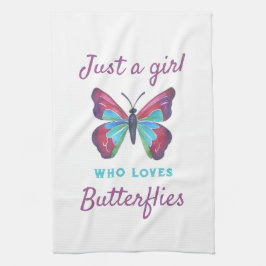 Paño De Cocina Sólo un chica que ama las mariposas