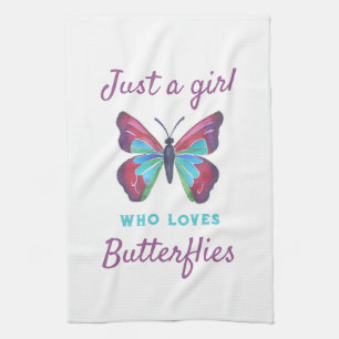 Paño De Cocina Sólo un chica que ama las mariposas