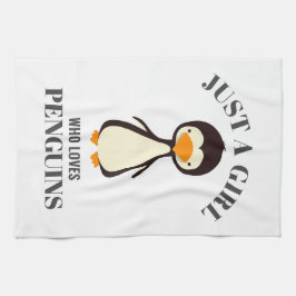 Paño De Cocina Sólo un chica que ama los pingüinos