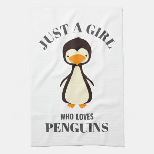 Paño De Cocina Sólo un chica que ama los pingüinos