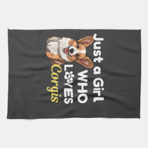 Paño De Cocina Sólo una chica que ama a los Corgis