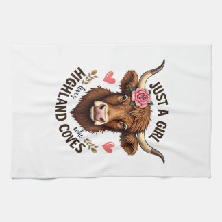 Paño De Cocina Solo Una Chica Que Ama Las Vacas De Terras Altas F