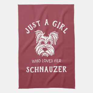Paño De Cocina Sólo una chica que ama su Schnauzer