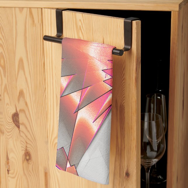 Paño De Cocina Sombra o melocotón, extremadamente rugosos digital (Pliegue de tercios)