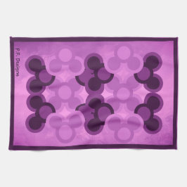 Paño De Cocina Sombras De Círculos Geométricos Abstractos Púrpura