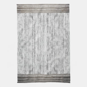 Paño De Cocina Sombras de mármol gris y patrón de rayas