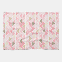 PAÑO DE COCINA SOMBRAS DE PATRONES DE TRIÁNGULO BLANCO ROJO PINCO