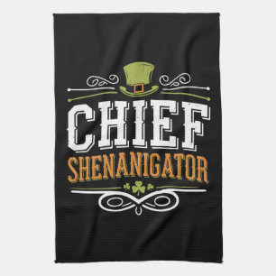 Paño De Cocina Sombrero Retro Jefe Shenanigator Lucky Leprechaun 
