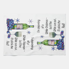 Paño De Cocina Soñando con el navidad blanco, regalos divertidos