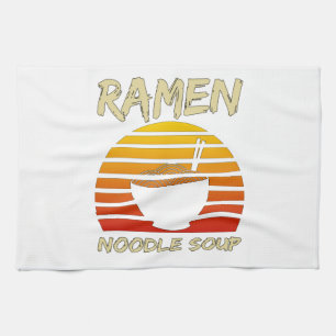 Paño De Cocina Sopa de fideos Ramen Kawaii Vintage japonés de fid