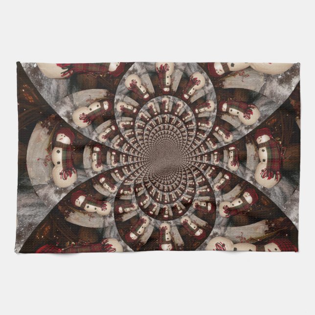 Paño De Cocina Sorprendente hombre de nieve (Horizontal)