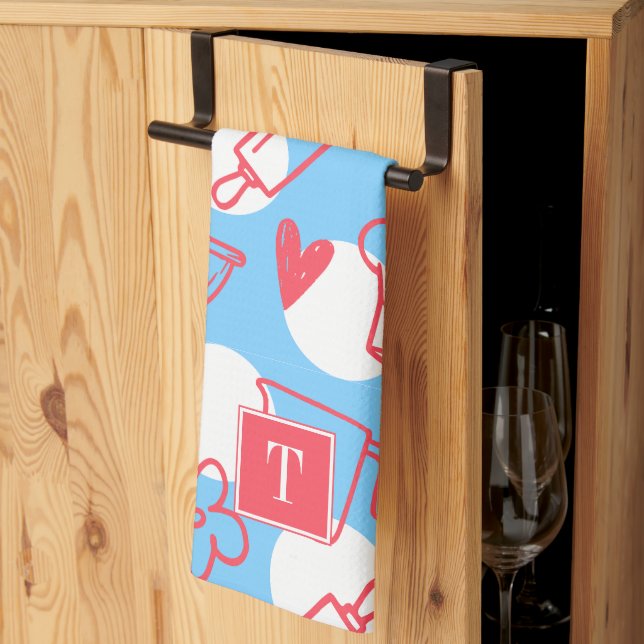 Paño De Cocina Southern Baking Polka Dot Pattern Recipe (Pliegue de tercios)