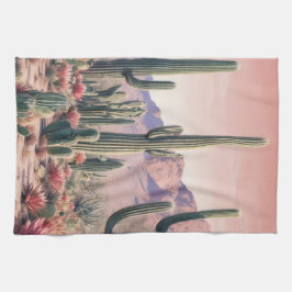 Paño De Cocina Southwest Desert Cactus Scene