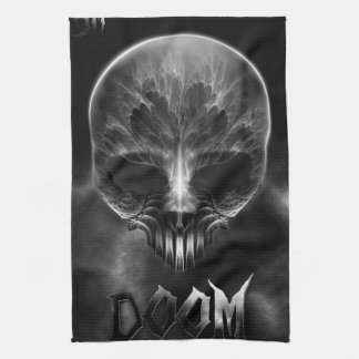 Paño De Cocina Soy Doom Fractal Skull