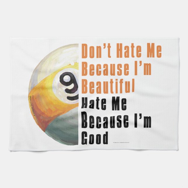 Paño De Cocina Soy Hermosa, Soy Buena 9 Ball (Horizontal)