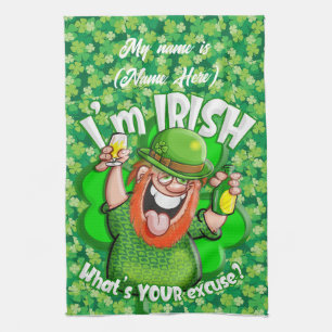Paño De Cocina Soy irlandés - ¿Cuál es tu excusa?