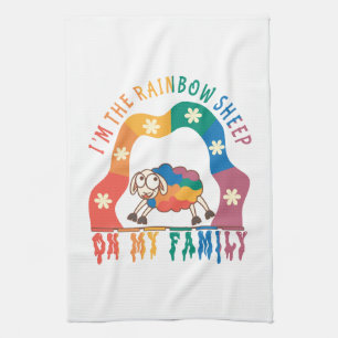 Paño De Cocina Soy la oveja arcoiris de mi familia - oveja de org