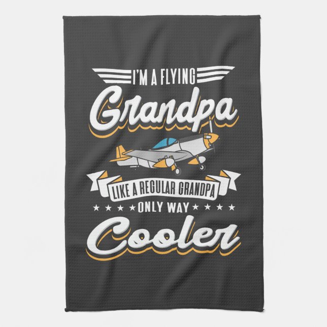 Paño De Cocina Soy un abuelo de la aviación que vuela sólo más fr (Vertical)
