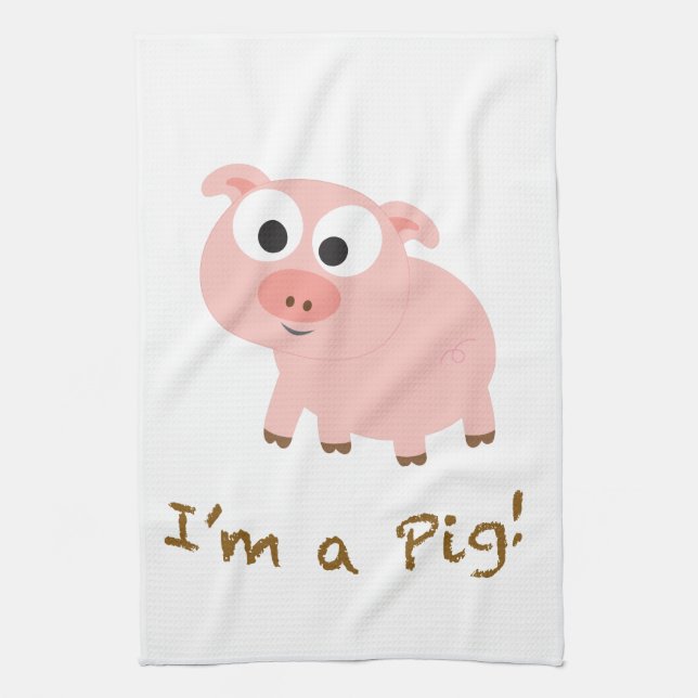 Paño De Cocina Soy un cerdo (Vertical)