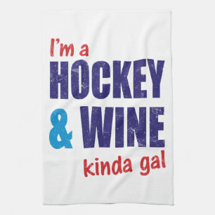Paño De Cocina Soy un hockey y un vino un poco galón