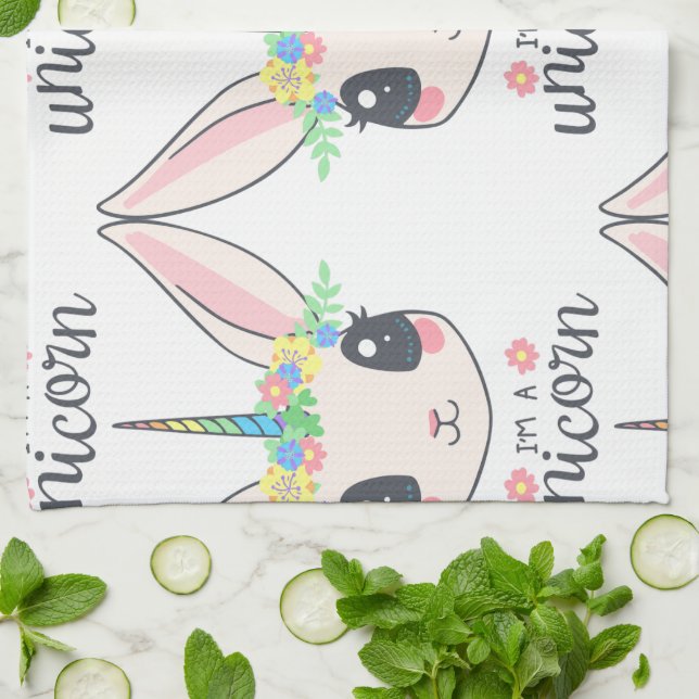 Paño De Cocina Soy un Unicornio (Doblado)
