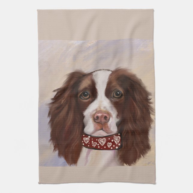 PAÑO DE COCINA SPANIEL DE PRIMAVERA INGLESA (Vertical)