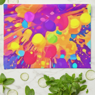 Paño De Cocina Spatter de color vibrante