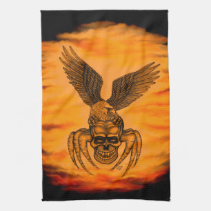 Paño De Cocina Spiderskull con águila