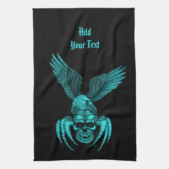 Paño De Cocina Spiderskull con águila (Vertical)