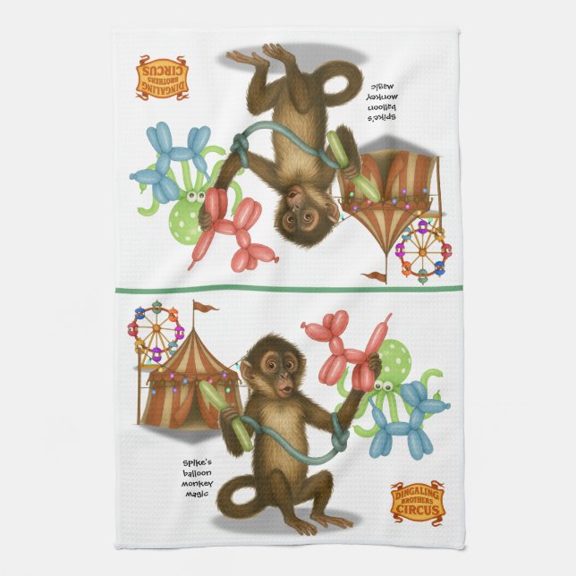 Paño De Cocina Spike's balloon monkey magic (Vertical)