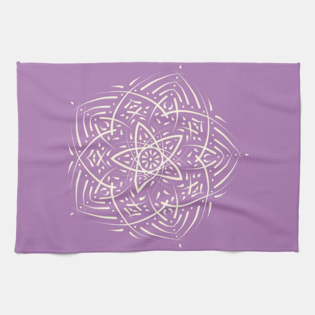 Paño De Cocina Spirit Mandala Elfenbein Lavendel (Horizontal)