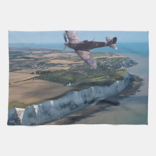 Paño De Cocina Spitfire sobre la costa inglesa
